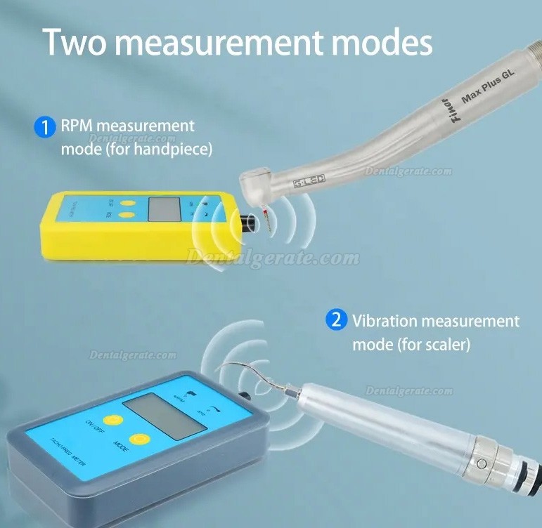 Drehzahlmesser f&uuml;r Dentalhandst&uuml;cke und Frequenzmesser f&uuml;r Ultraschall-Scaler